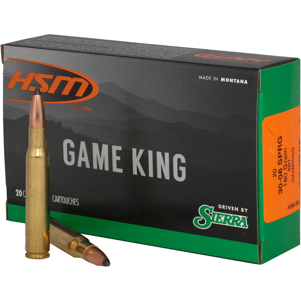 HSM .30-06 Springfield Sierra GameKing Spitzer Boat Tail 180 Grain 20/Box