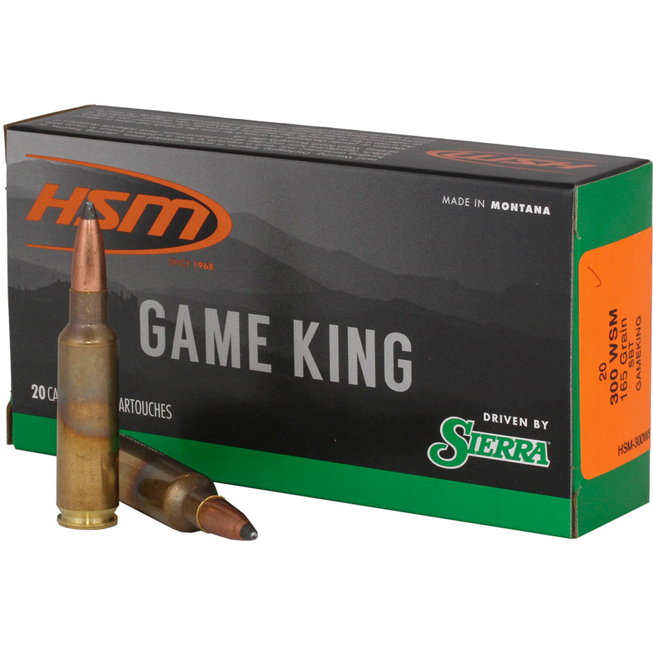 HSM .300 WSM Game King Spitzer Boat Tail 165 Grain 20/Box