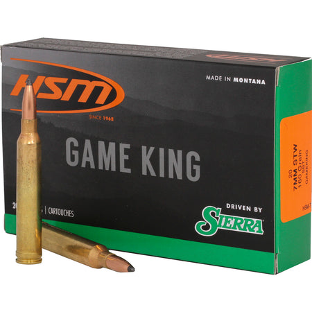 HSM 7mm STW Sierra Game King Spitzer Boat Tail 160 Grain 20/Box