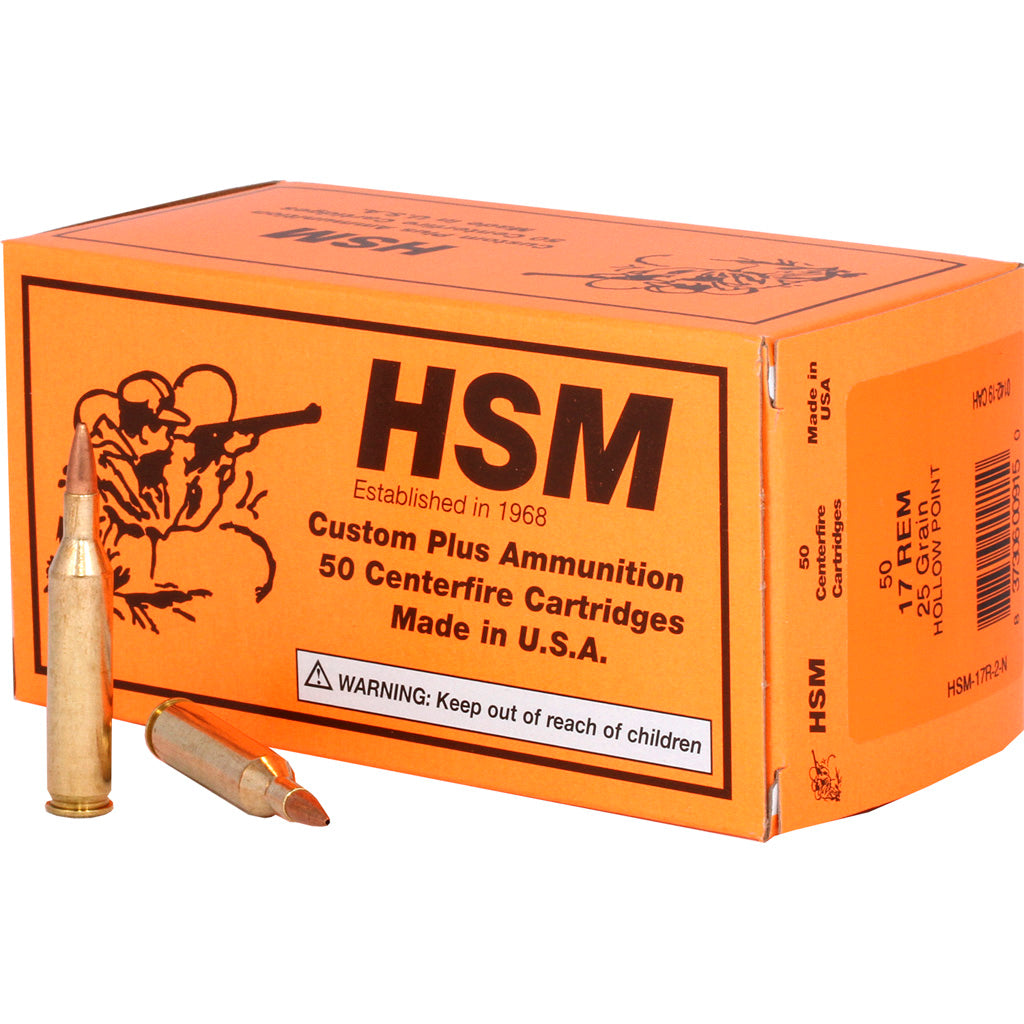 HSM .17 Remington Varmint Hollow Point 25 Grain 50/Box
