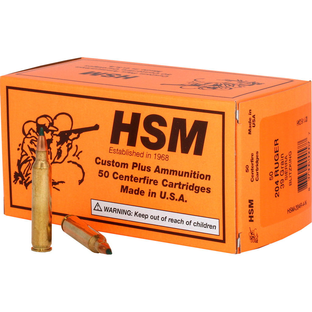 HSM .204 Ruger Varmint BlitzKing 39 Grain 20/Box