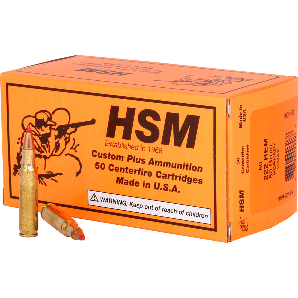 HSM .222 Remington Varmint V-Max 50 Grain 50/Box