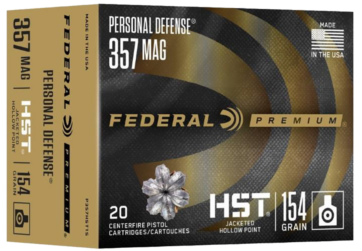 Federal .357 Magnum PERSONAL DEFENSE Premium HST Jacketed Hollow Point 154 Grain 20/Box