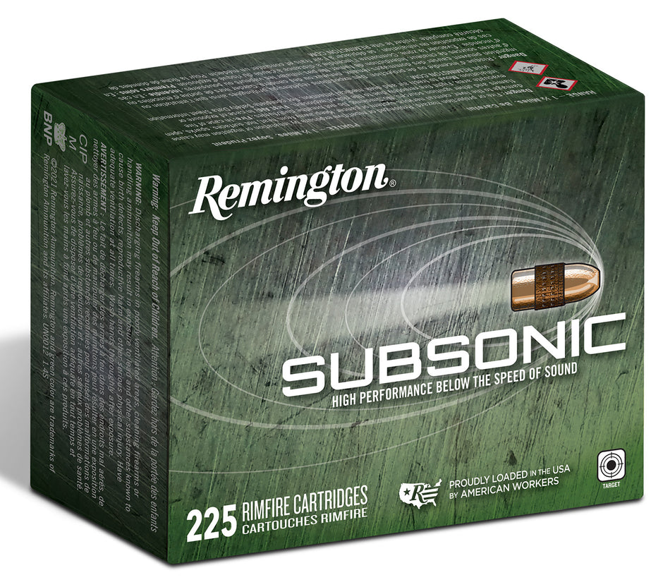 Remington .22 Long Rifle Subsonic Plated Hollow Point 40 Grain 225/Box