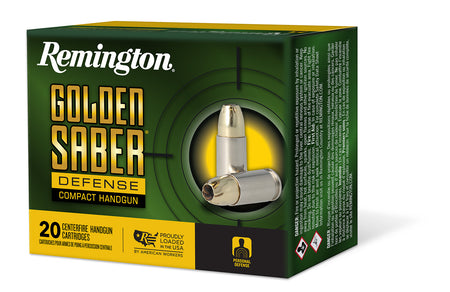 Remington .38 Special Golden Saber Defense Compact +P Brass Jacket Hollow Point 125 Grain 20/Box