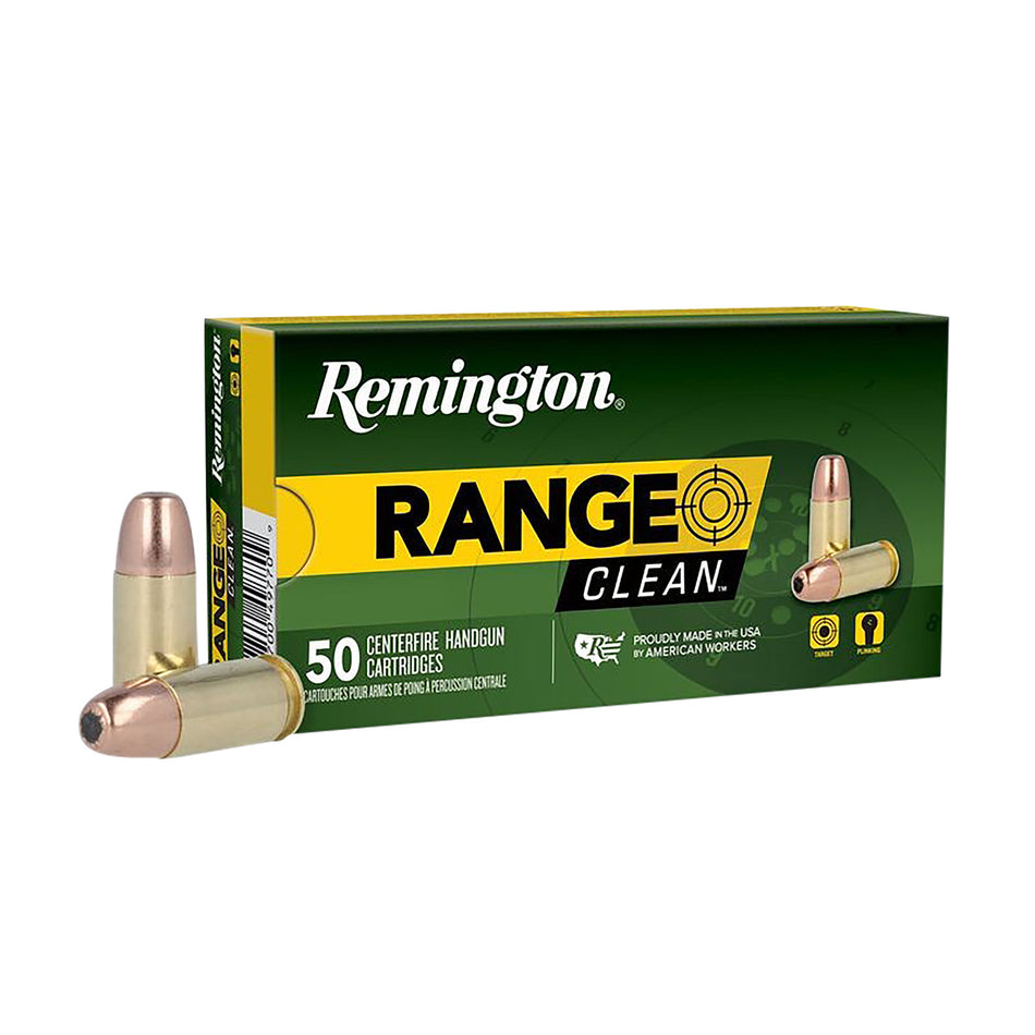 Remington 9mm Luger / Parabellum Range Clean Flat Nose Enclosed Base 115 Grain 50/Box