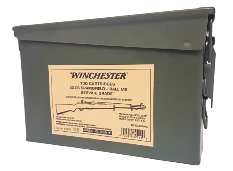 Winchester .30-06 Springfield Centerfire Target Full Metal Jacket 150 Grain 100/Box