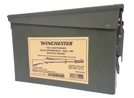 Winchester .30-06 Springfield Centerfire Target Full Metal Jacket 150 Grain 100/Box