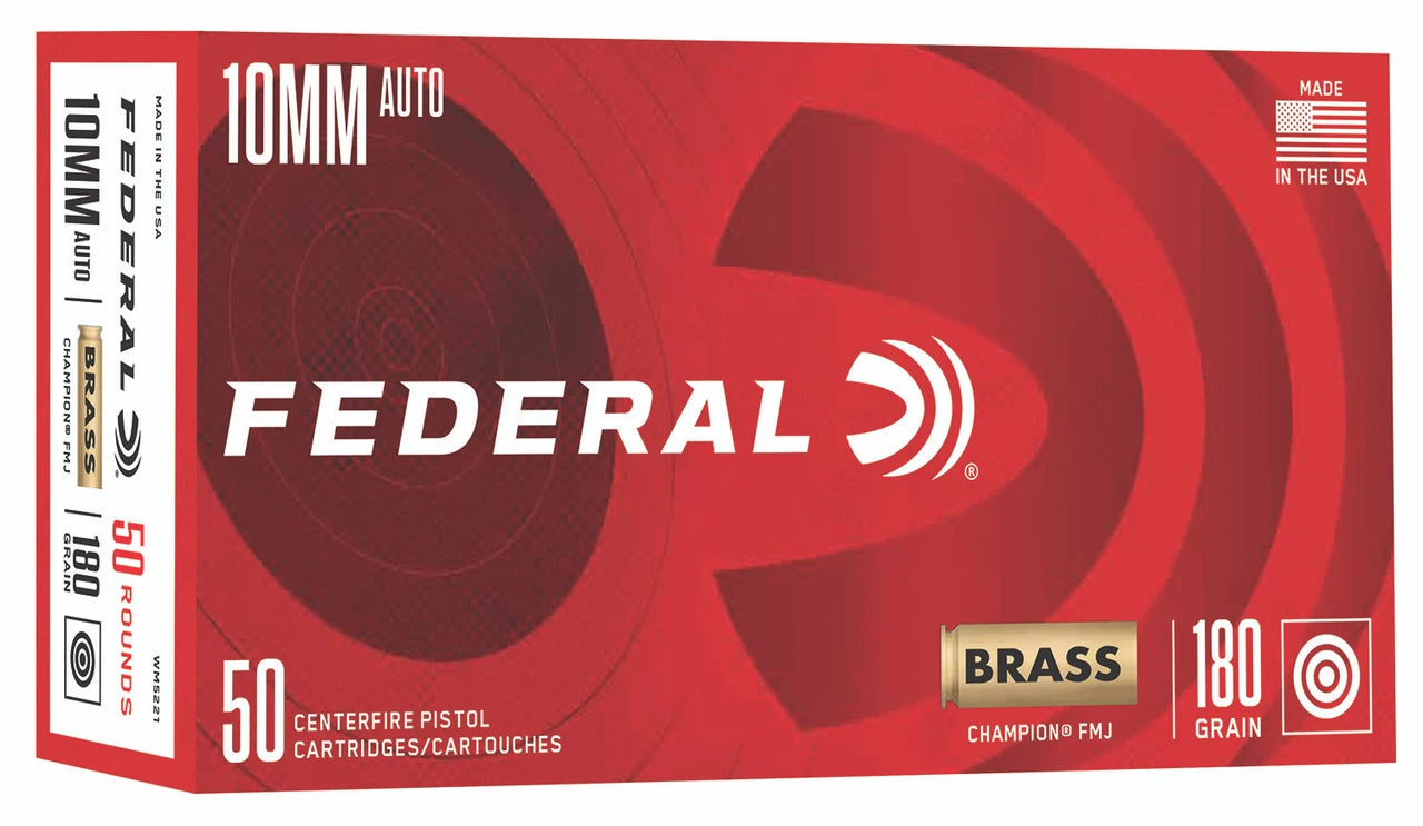 Federal 10mm Auto Champion Training Full Metal Jacket 180 Grain 50/Box