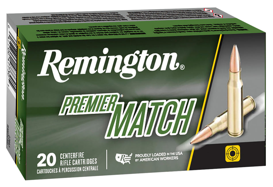 Remington .223 Remington Premier Match Hollow Point Boat Tail 52 Grain 20/Box