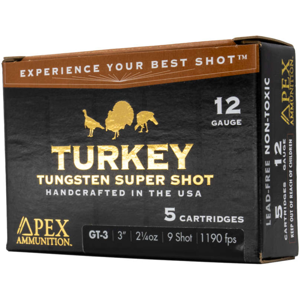 Apex 12 Gauge Turkey TSS #9 2-1/4 oz 3 in 5/Box