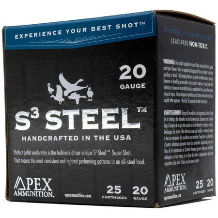 Apex 20 Gauge Waterfowl S3 Steel #2 1 oz 3 in 25/Box