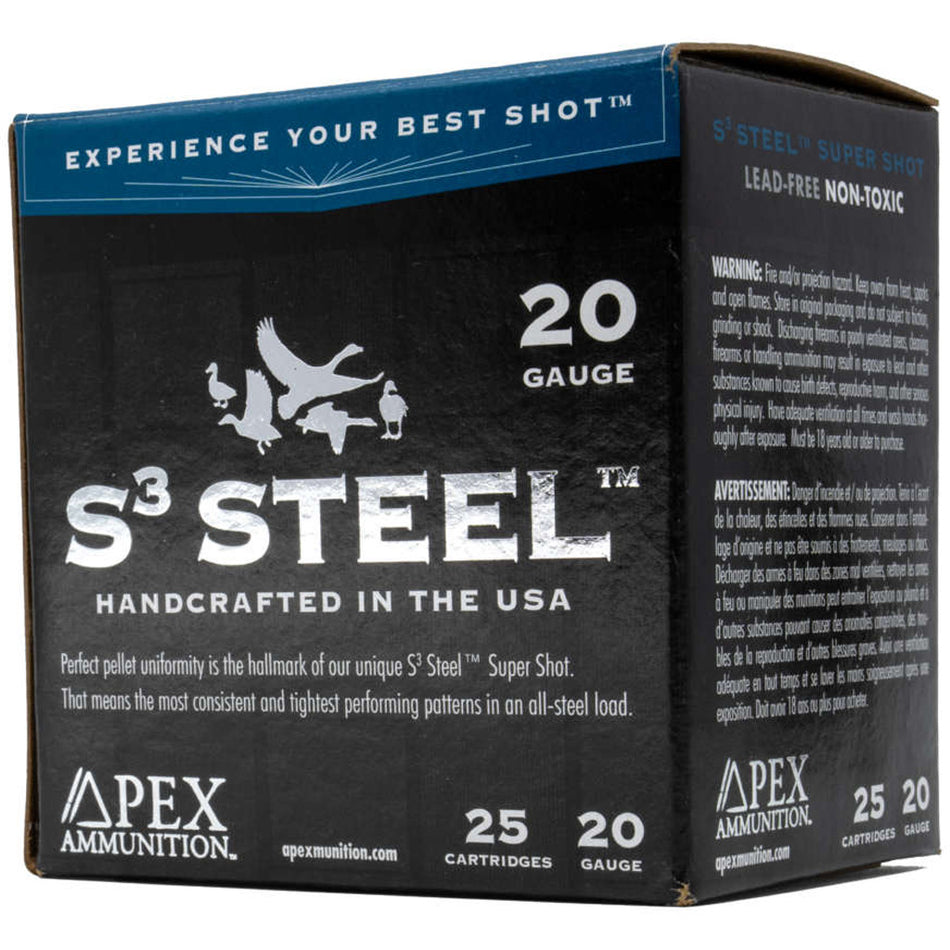 Apex 20 Gauge Waterfowl S3 Steel #2 1 oz 3 in 25/Box