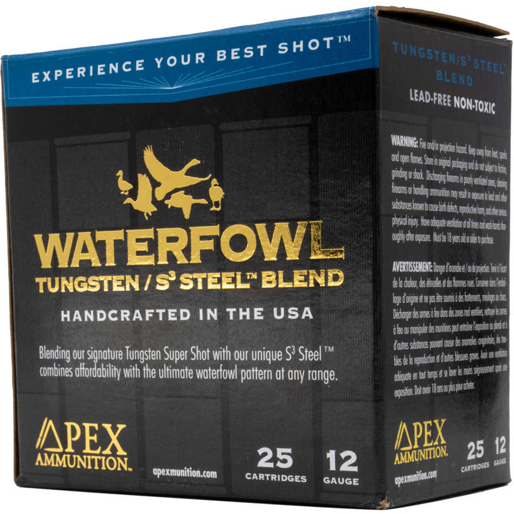 Apex 12 Gauge Waterfowl TSS/S3 Steel Blend #2 / 7.5 1-5/16 oz 3 in 25/Box