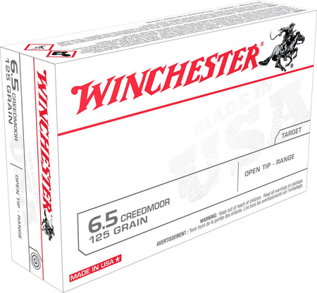 Winchester 6.5mm Creedmoor USA White Box Open Tip 125 Grain 20/Box