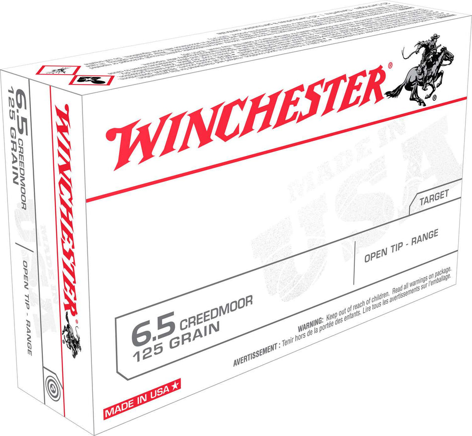 Winchester 6.5mm Creedmoor USA White Box Open Tip 125 Grain 20/Box