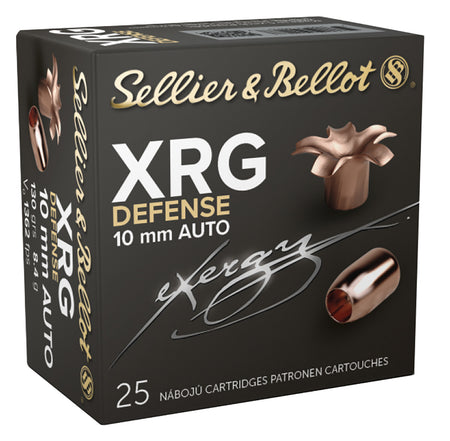 Sellier and Bellot 10mm Auto XRG Defense Solid Copper Hollow Point 130 Grain 25/Box [Item 2502]