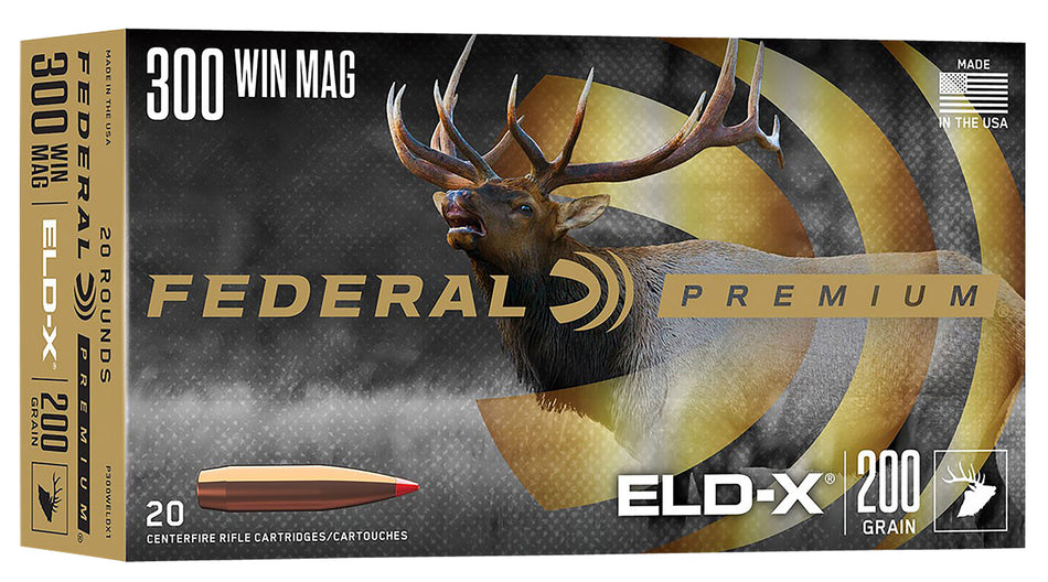 Federal .300 Winchester Mag Premium ELD-X Extremely Low Drag-eXpanding 200 Grain 20/Box