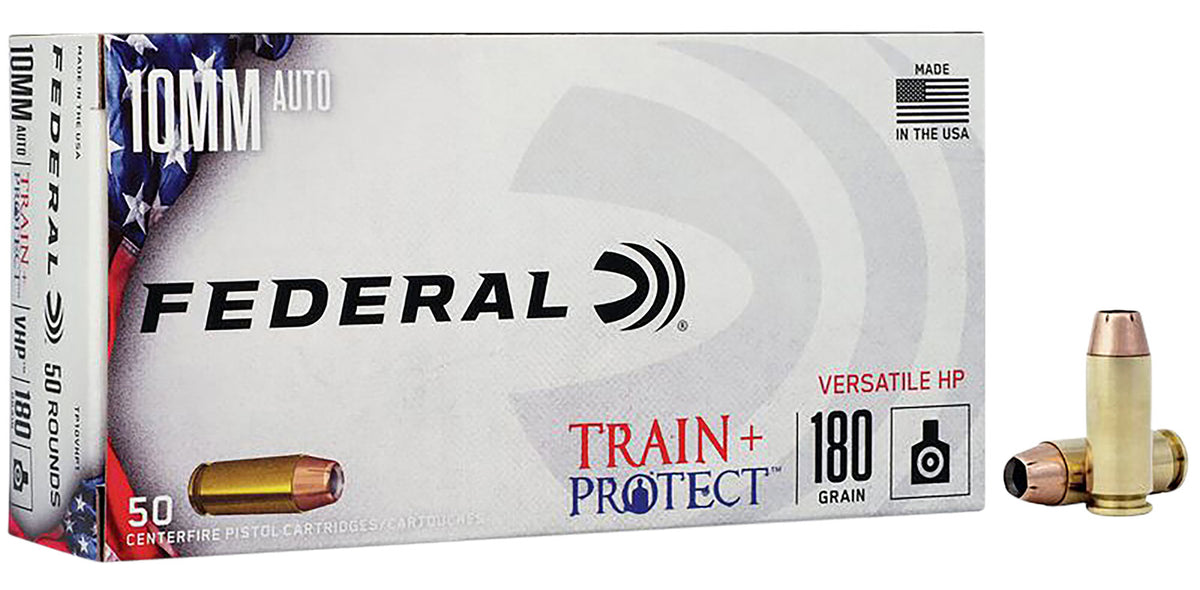 Federal 10mm Auto Train & Protect Versatile Hollow Point 180 Grain 50/Box