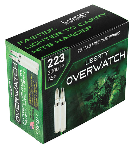 Liberty Ammunition .223 Remington OverWatch Fragmenting Hollow Point 55 Grain 20/Box