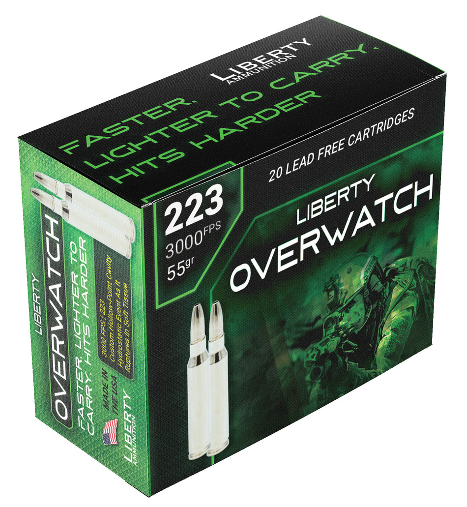 Liberty Ammunition .223 Remington OverWatch Fragmenting Hollow Point 55 Grain 20/Box