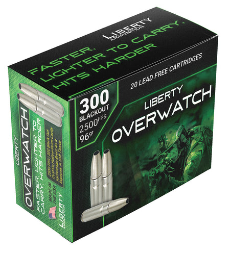Liberty Ammunition .300 AAC Blackout OverWatch Open Cavity Design 96 Grain 20/Box