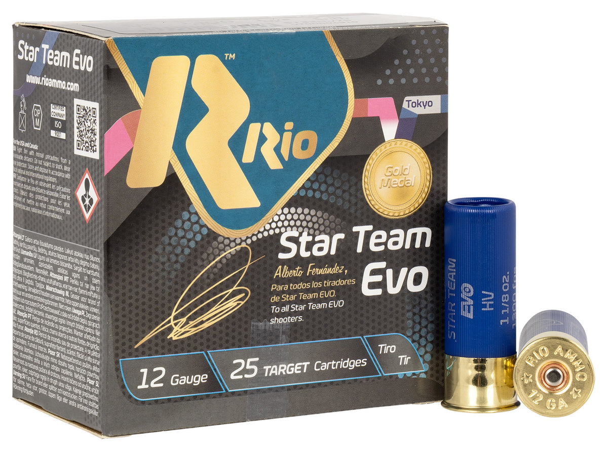 Rio Ammunition 12 Gauge Star Team EVO High Velocity #7.5 1-1/8 oz 2.75 in 25/Box