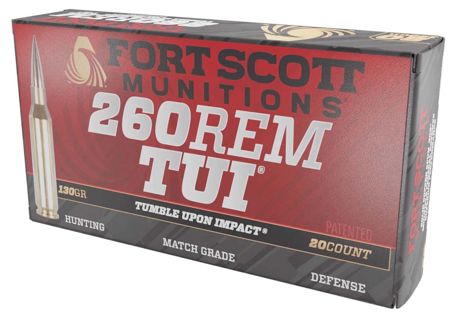 Fort Scott Munitions .260 Remington Tumble Upon Impact (TUI) Solid Copper Spun 130 Grain 20/Box