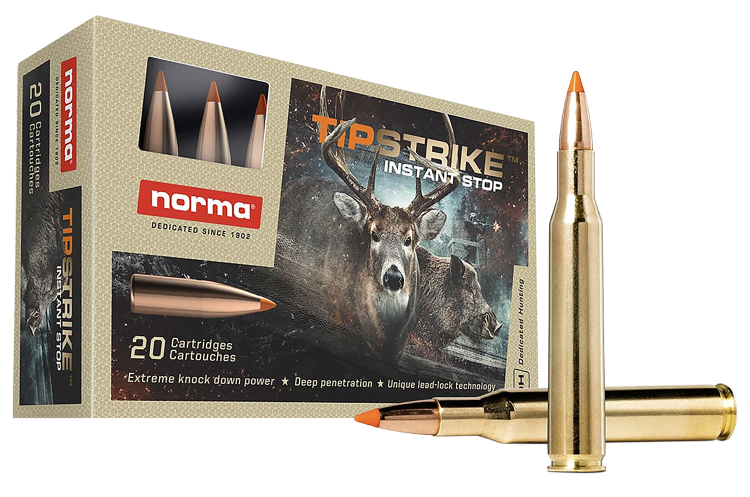 Norma .270 Winchester Dedicated Hunting Tipstrike Polymer Tip 140 Grain 20/Box