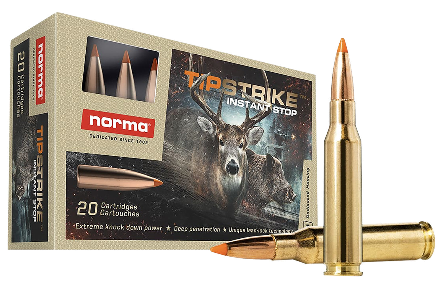 Norma 7mm-08 Remington Dedicated Hunting Tipstrike Polymer Tip 160 Grain 20/Box