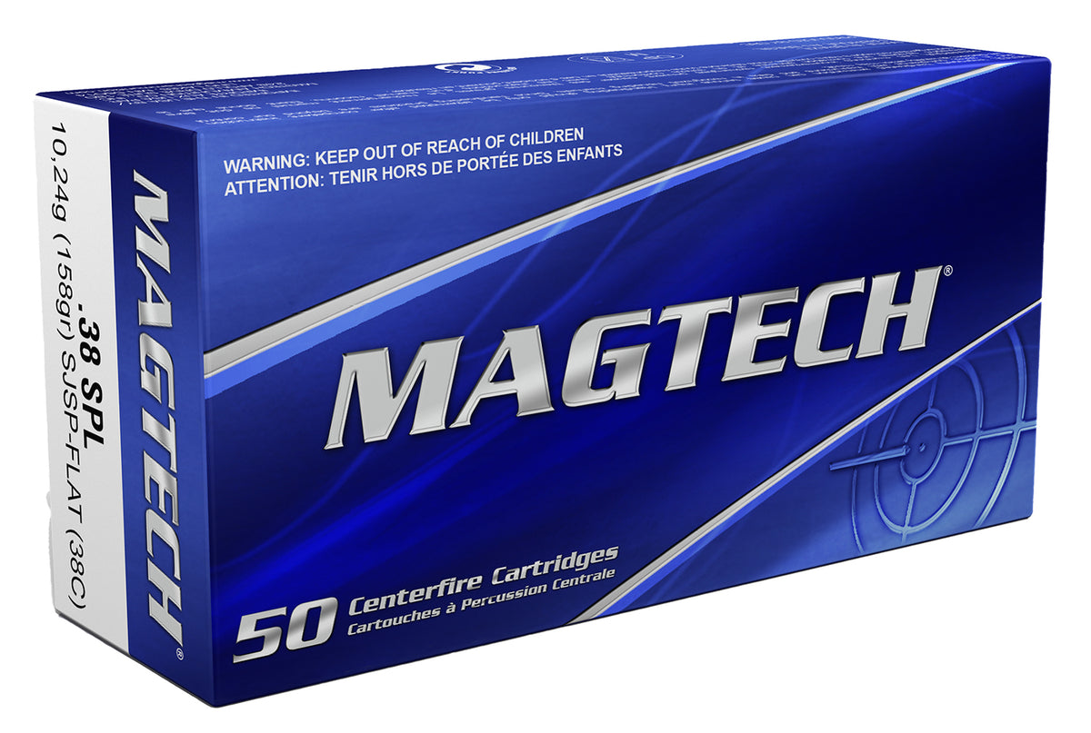 Magtech .38 Special Range/Training Semi-Jacketed Soft Point Flat 158 Grain 50/Box