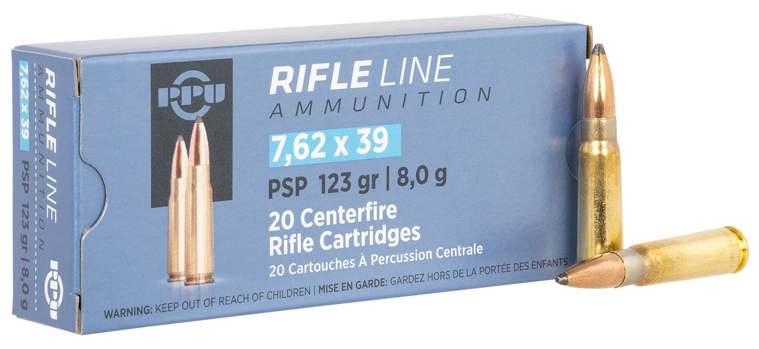 Prvi Partizan 7.62x39mm Metric Rifle Pointed Soft Point 123 Grain 20/Box [Item 4996]