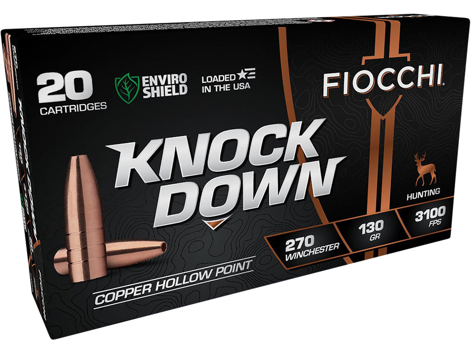 Fiocchi .270 Winchester Knock Down Enviro Shield Hollow Point 130 Grain 20/Box