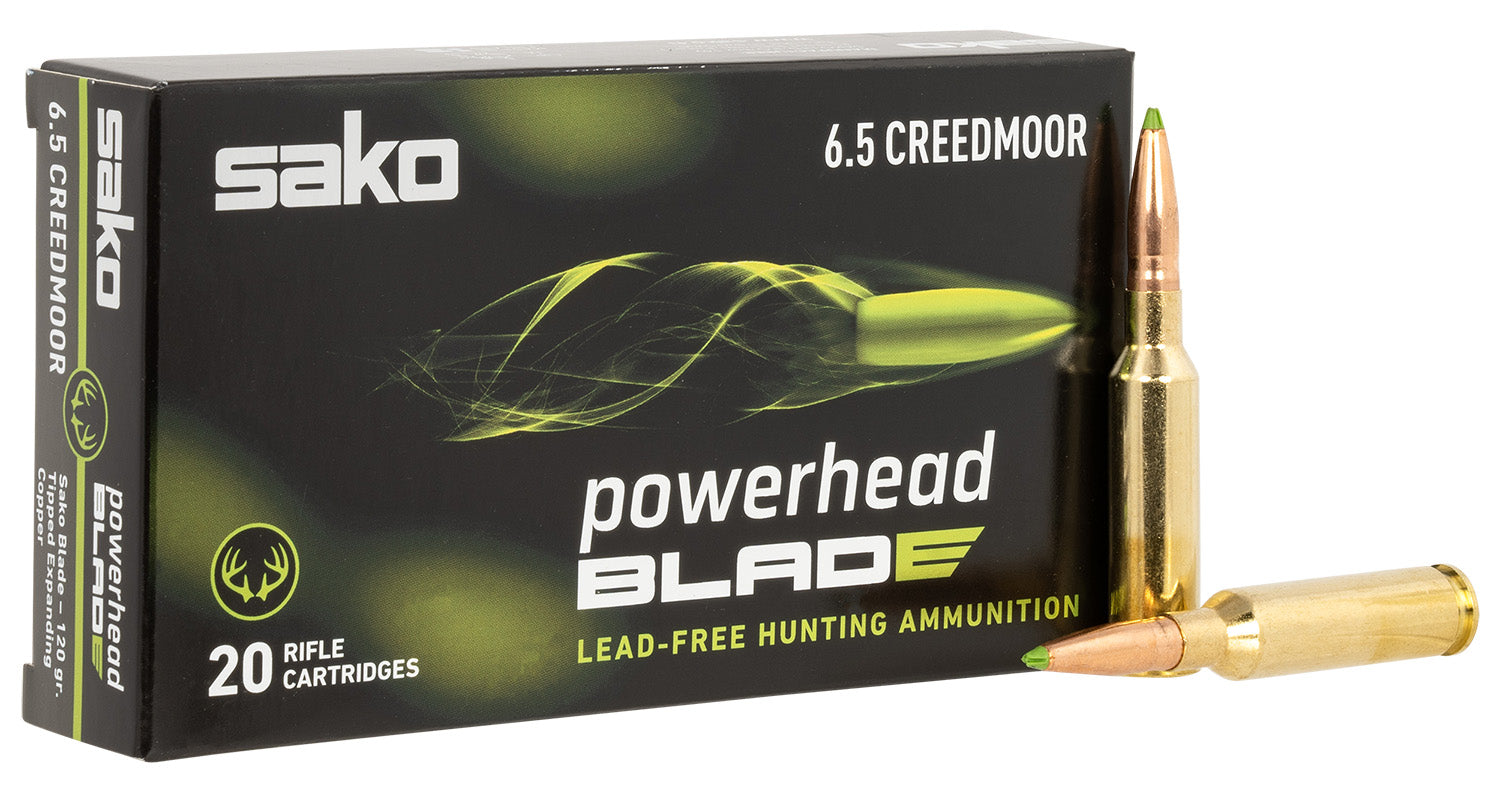 Sako 6.5mm Creedmoor PowerHead Blade Tipped Expanding Copper 120 Grain 20/Box