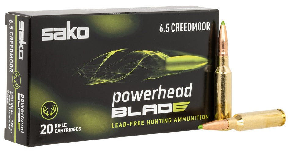 Sako 6.5mm Creedmoor PowerHead Blade Tipped Expanding Copper 120 Grain 20/Box