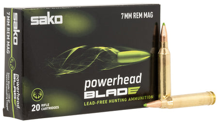Sako 7mm Remington Mag PowerHead Blade Tipped Expanding Copper 140 Grain 20/Box