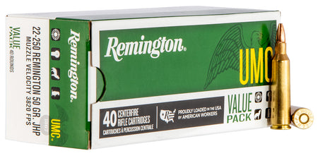 Remington .22-250 Remington UMC Value Pack Jacketed Hollow Point 50 Grain 40/Box