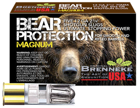 Brenneke 12 Gauge Bear Protection Magnum Slug 1-3/8 oz 2.75 in 5/Box