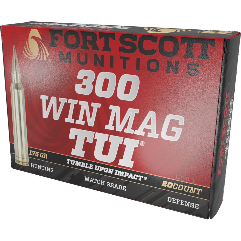 Fort Scott Munitions .300 Winchester Mag Tumble Upon Impact (TUI) Solid Copper Spun 175 Grain 20/Box