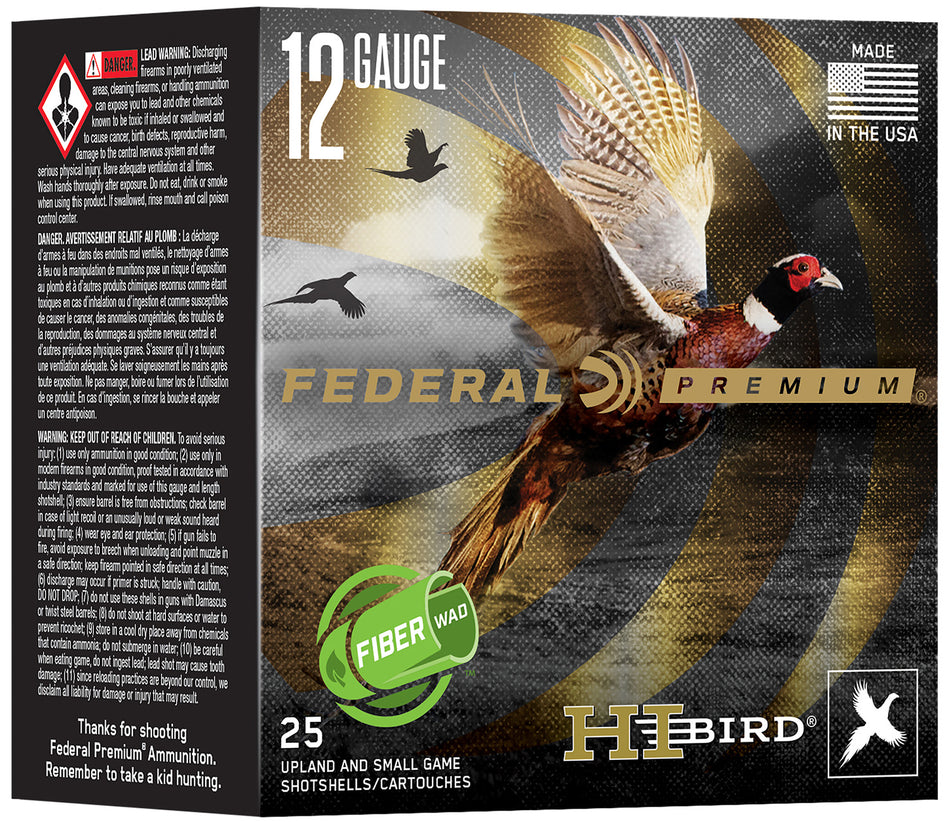 Federal 12 Gauge Premium Hi-Bird Fiber Wad Bismuth #5 1-1/4 oz 2.75 in 25/Box