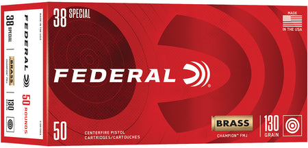 Federal .38 Special Champion Full Metal Jacket 130 Grain 50/Box