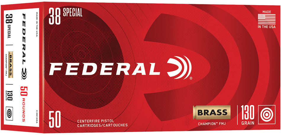 Federal .38 Special Champion Full Metal Jacket 130 Grain 50/Box