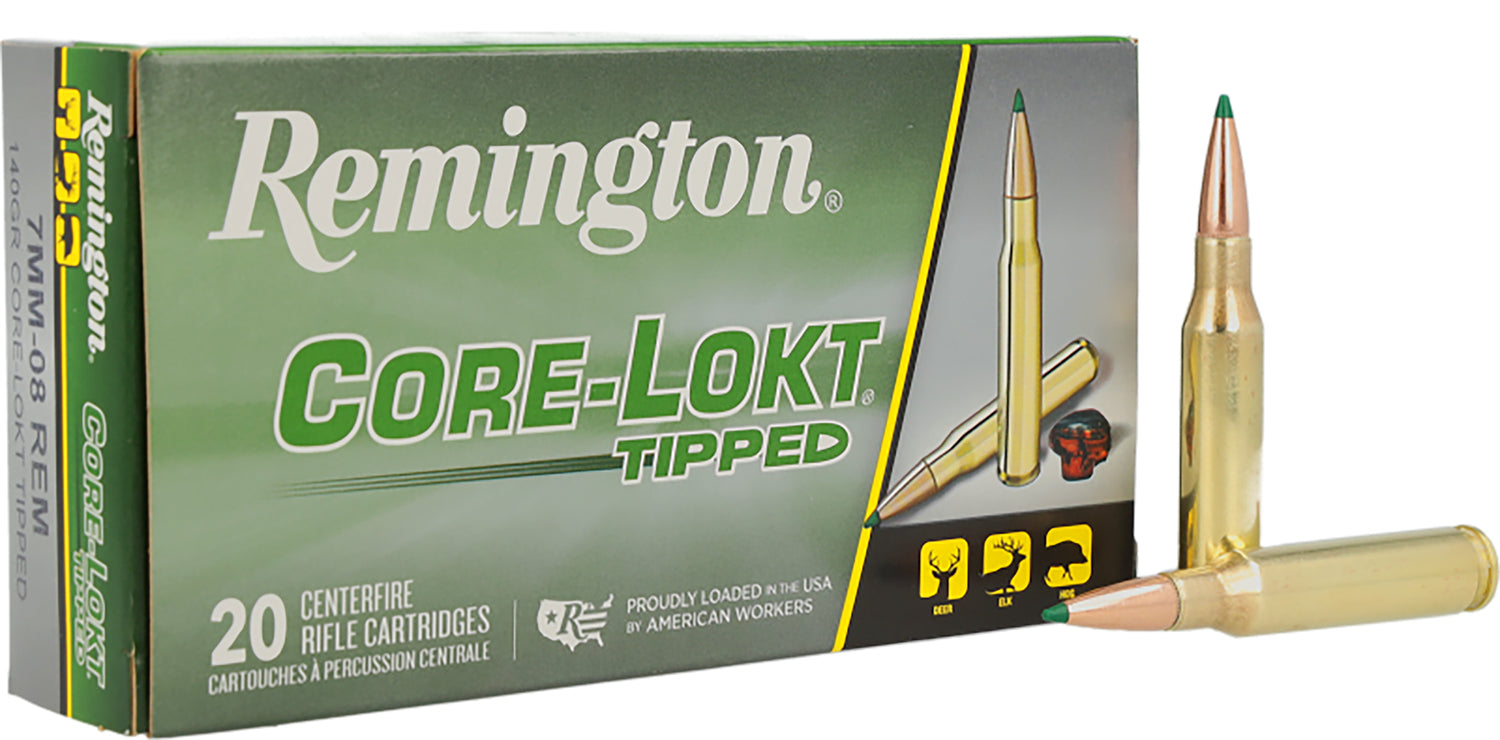 Remington 7mm-08 Remington Core-Lokt Tipped Polymer Tip 140 Grain 20/Box