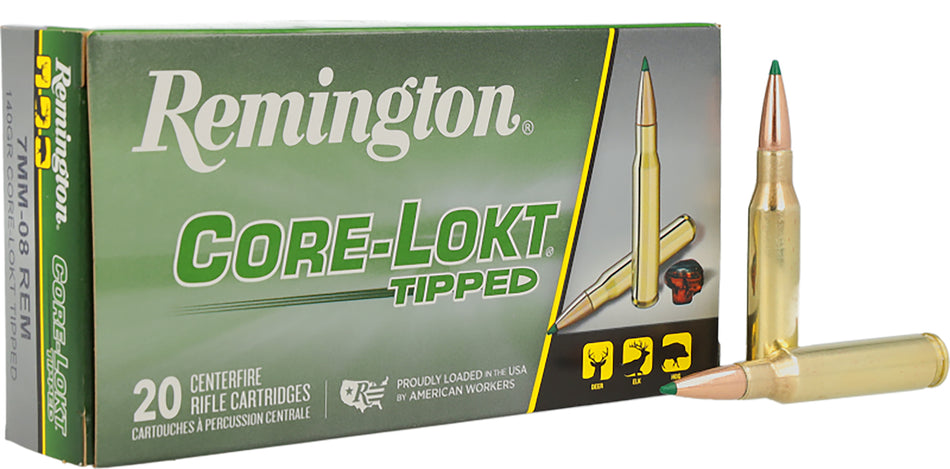 Remington 7mm-08 Remington Core-Lokt Tipped Polymer Tip 140 Grain 20/Box
