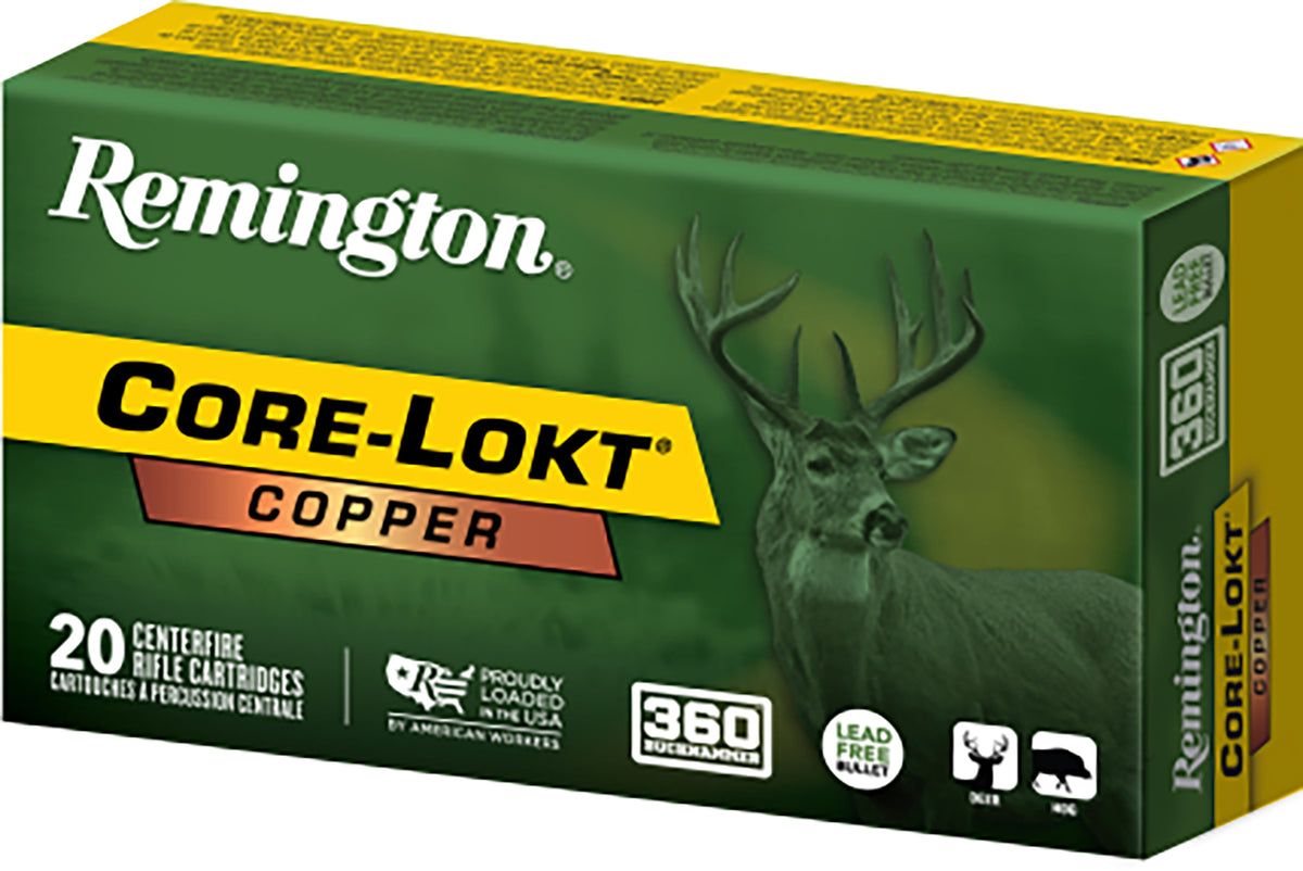 Remington .360 Buckhammer Core-Lokt Copper Solid Hollow Point 160 Grain 20/Box