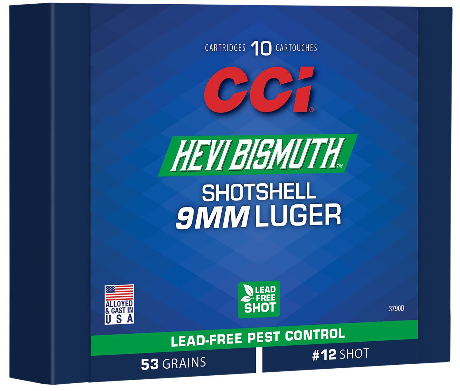 CCI 9mm Luger / Parabellum Pest Control HEVI-Bismuth #11 Shot Size Shotshell 53 Grain 10/Box