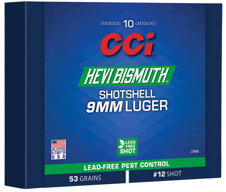 CCI 9mm Luger / Parabellum Pest Control HEVI-Bismuth #11 Shot Size Shotshell 53 Grain 10/Box