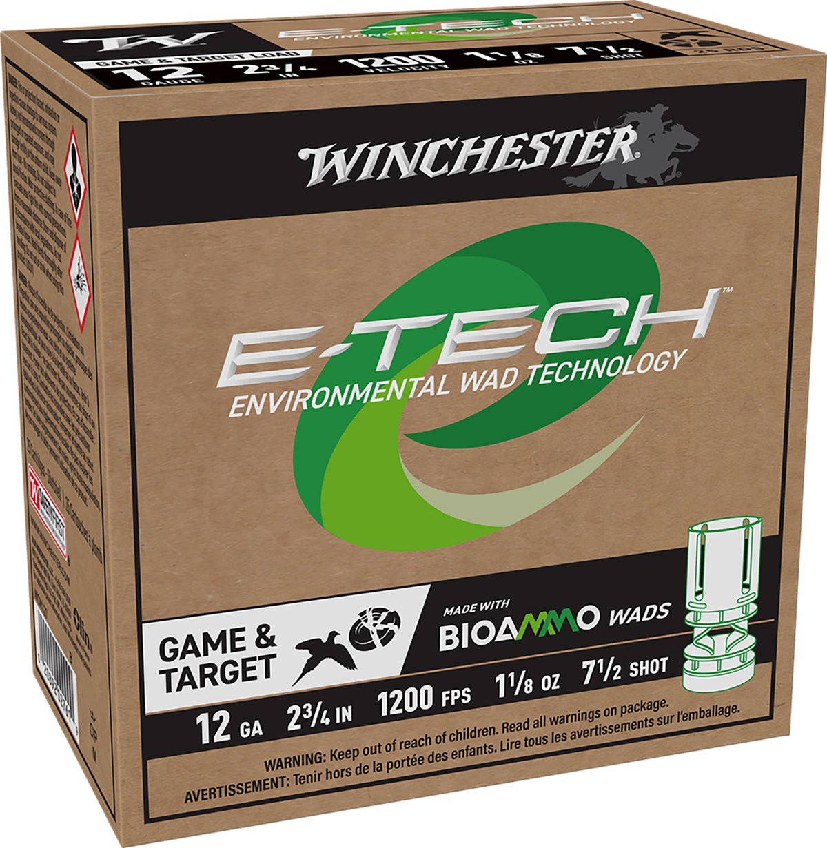 Winchester 12 Gauge E-Tech #7.5 1-1/8 oz 2.75 in 25/Box