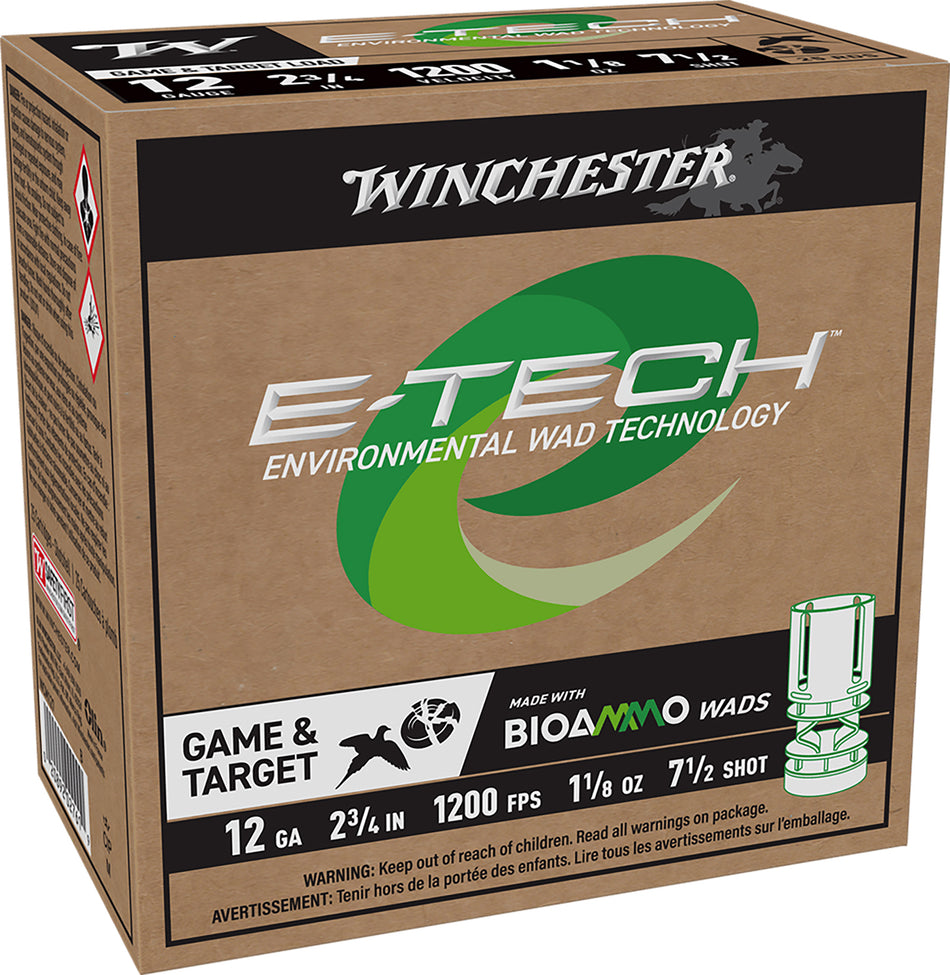 Winchester 12 Gauge E-Tech #7.5 1-1/8 oz 2.75 in 25/Box