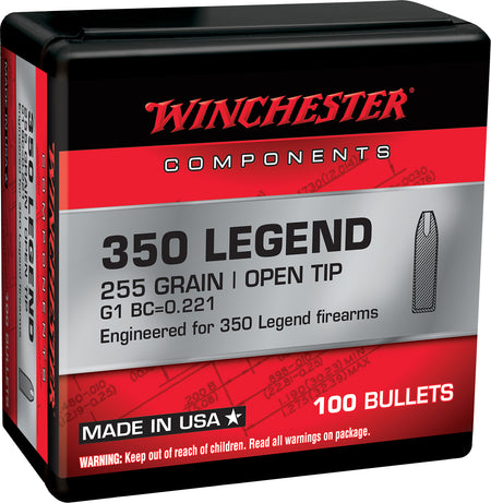 Winchester .350 Legend Components Open Tip 255 Grain 100/Box